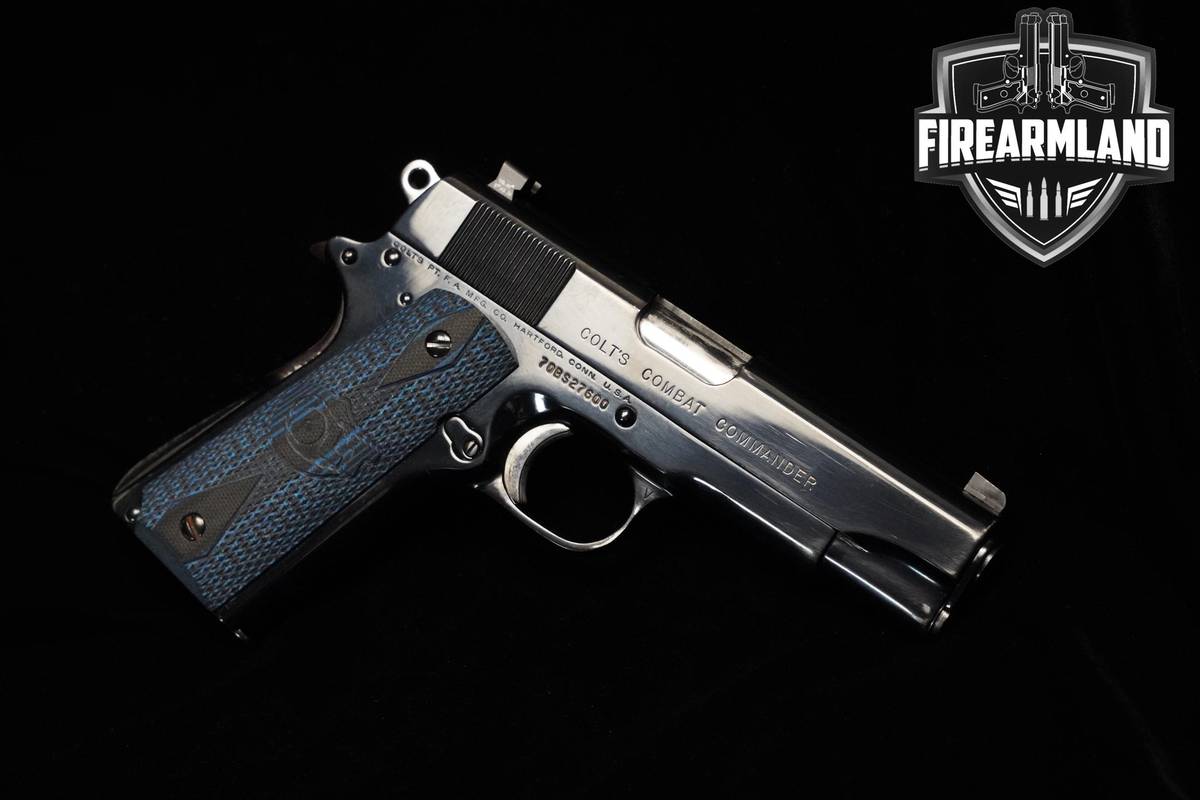 1975 Colt Combat Commander 45 ACP Compact 4.25" Royal Blue Colt 1911