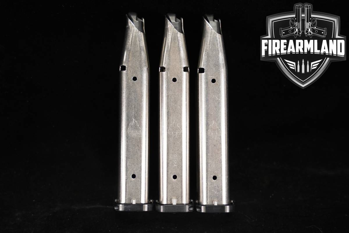 Atlas Gunworks THREE (3) 2011 DS 1911 21 Round Magazines 9mm Luger Mags