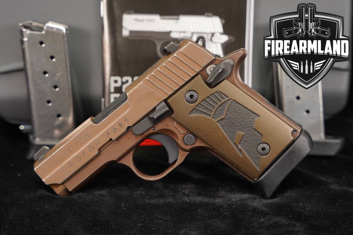 Sig Sauer P938 Spartan II 9mm 3" Distressed Coyote Bronze P 938 +ORIG CASE