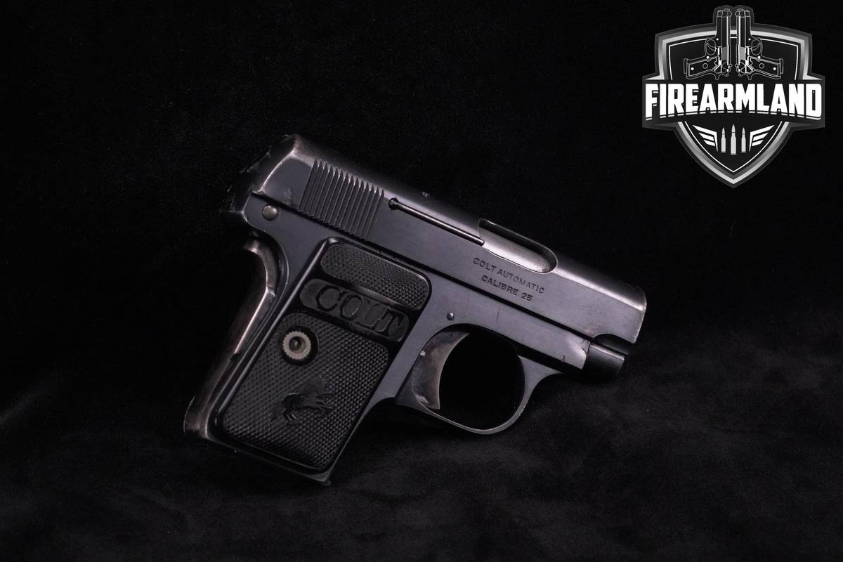 1919 Colt Model 1908 Vest Pocket Hammerless 25-ACP Blued Colt-1908 VP M1908