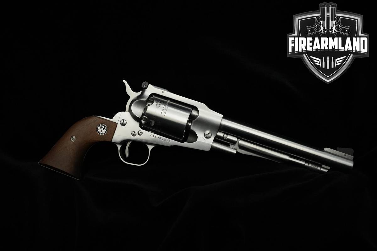 1982 Sturm Ruger OLD ARMY 45 BPM 7.5" Stainless Black Powder Pistol 6rd