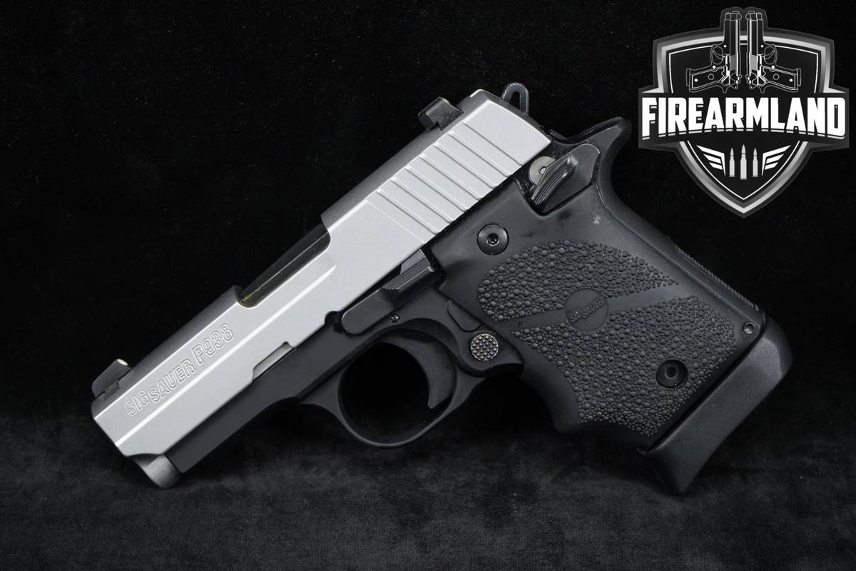 Sig Sauer P938 9mm 3" Two-Tone Stainless P-938 +3 MAGS & ORIG CASE