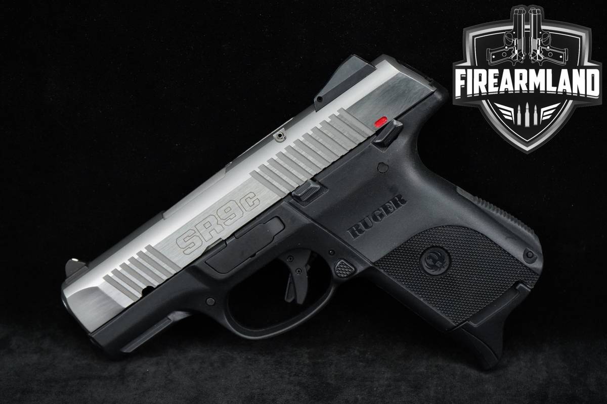 Ruger SR9c 9mm 3.5" Compact Two-Tone Stainless SR9-C +3 MAGS & ORIG BOX