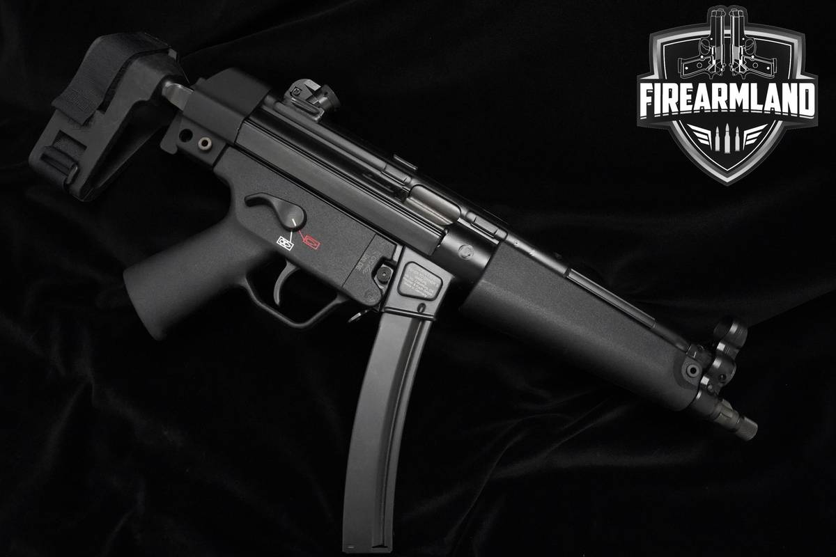 Heckler & Koch (H&K-HK) SP5 9mm 8.86" H&K-HK MP5 +5 MAGS, BRACE, ORIG CASE