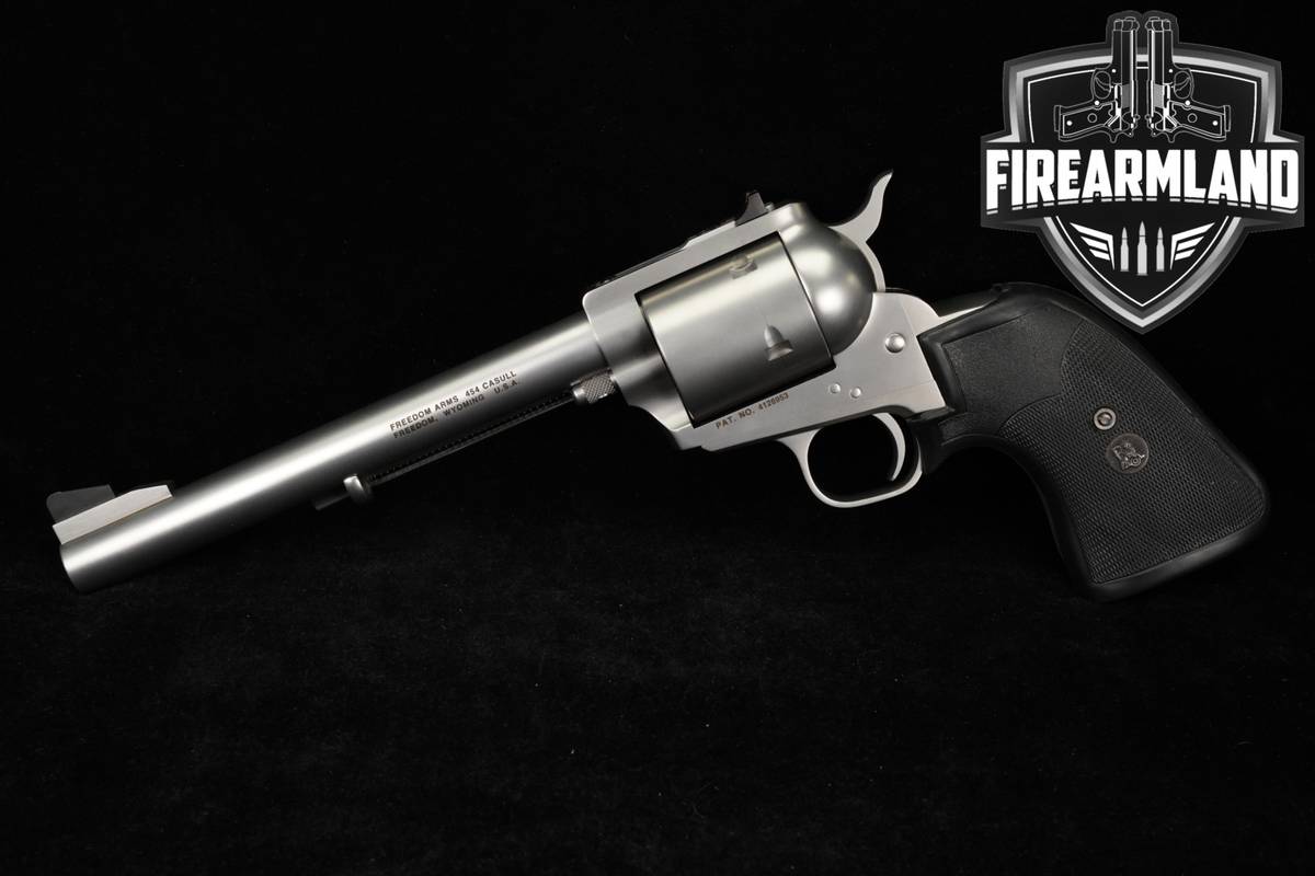 1991 Freedom Arms Model 83 Field Grade 454 Casull 7.5" Satin Stainless