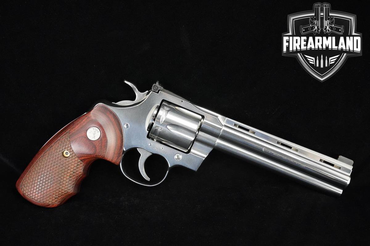 SNAKE-GUN Colt Python Gen-2 357-Magnum 6" Stainless Colt-Python +OG-CASE