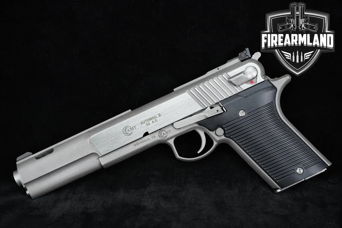 RARE HAND CANNON AMT AutoMag V 50 AE 6.5" Stainless Auto Mag