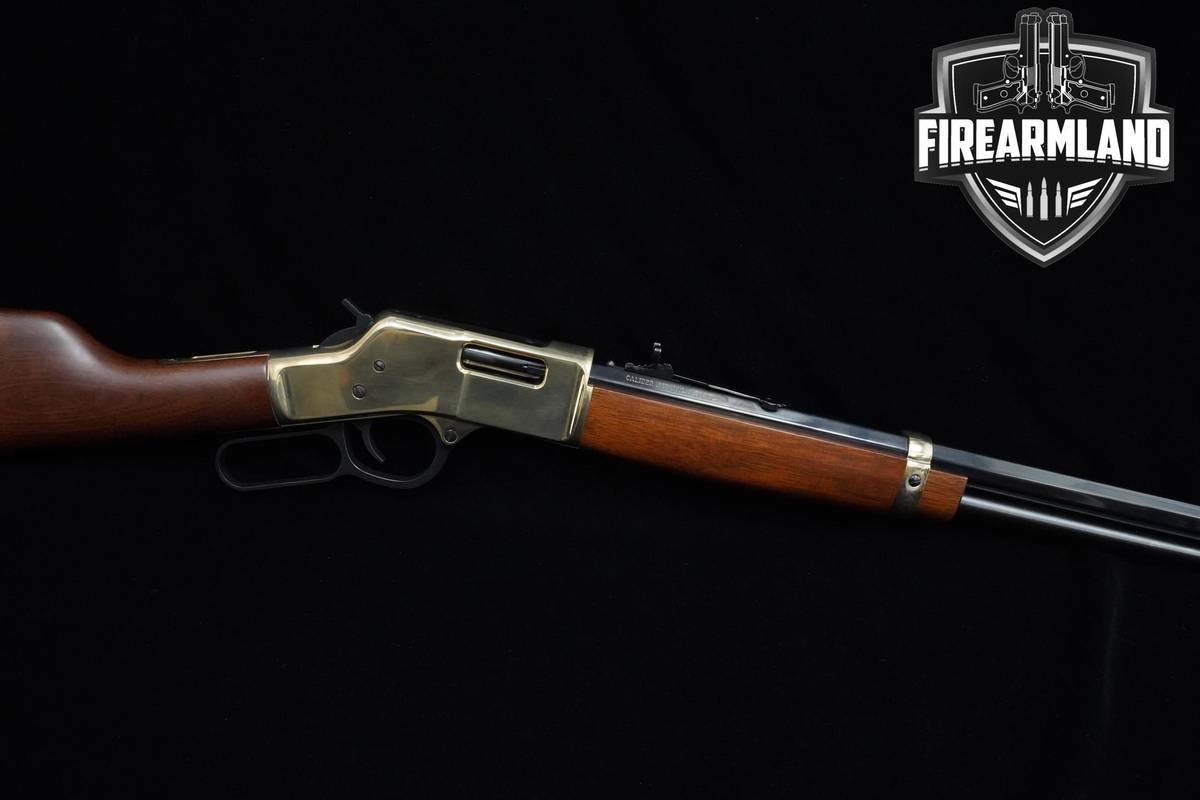 Henry Big Boy Brass Carbine 357 Magnum Brass/Blued Henry-Big Boy +ORIG BOX