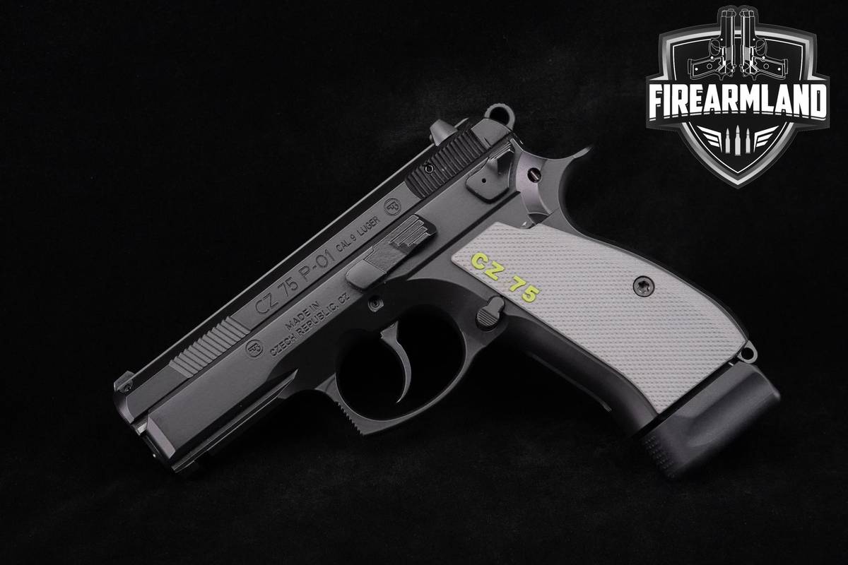 CZ 75 P-01 9mm 3.75" Black Polycoat CZ75 P01 +2 MAGS & ORIG CASE