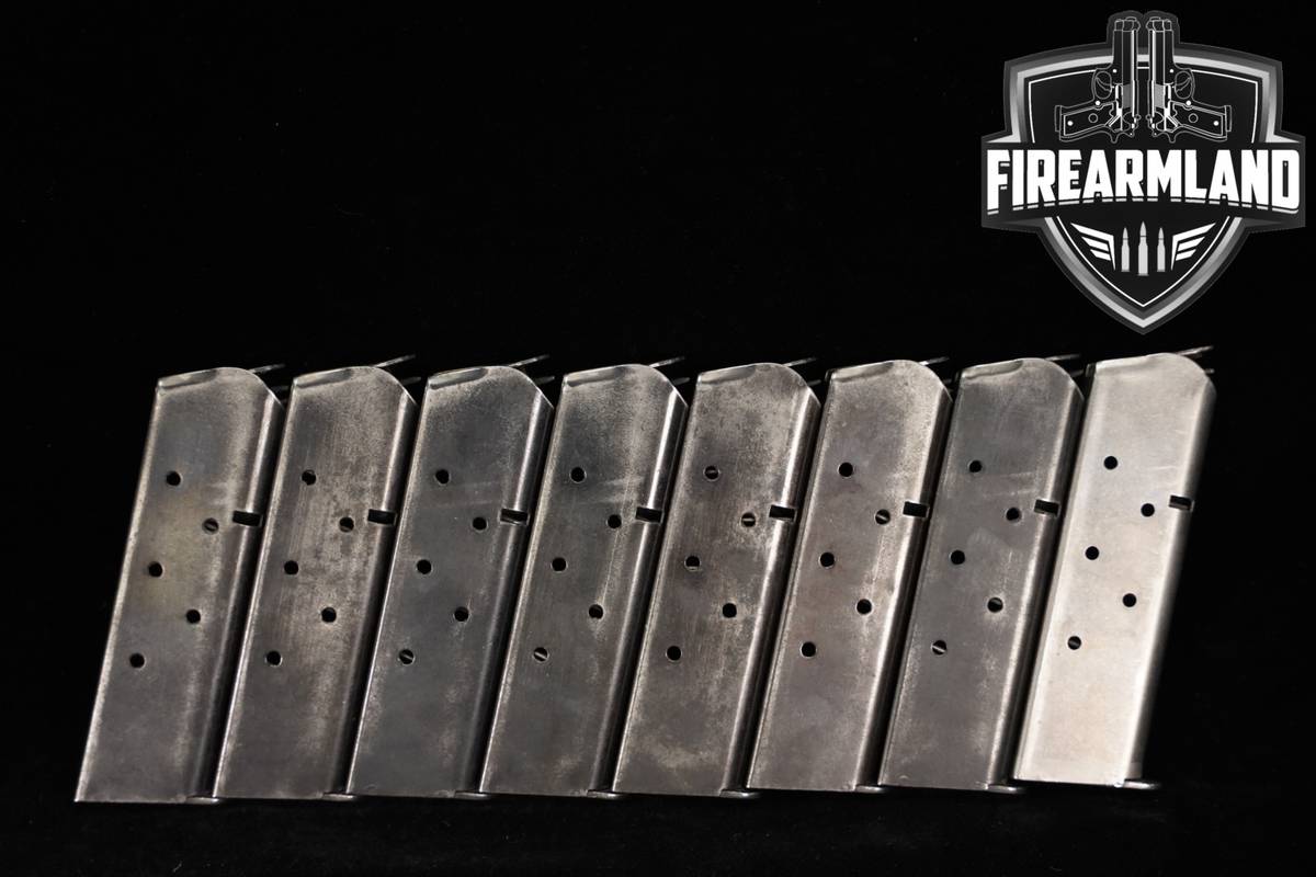 EIGHT (8) Colt 1911 7 Round Magazines .45 ACP Mags