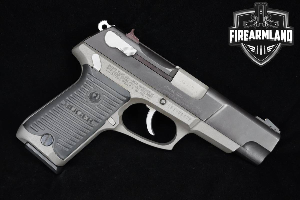 1998 Ruger P90 DC 45 ACP 4.5" Two-Tone Ruger P-90 DUTY