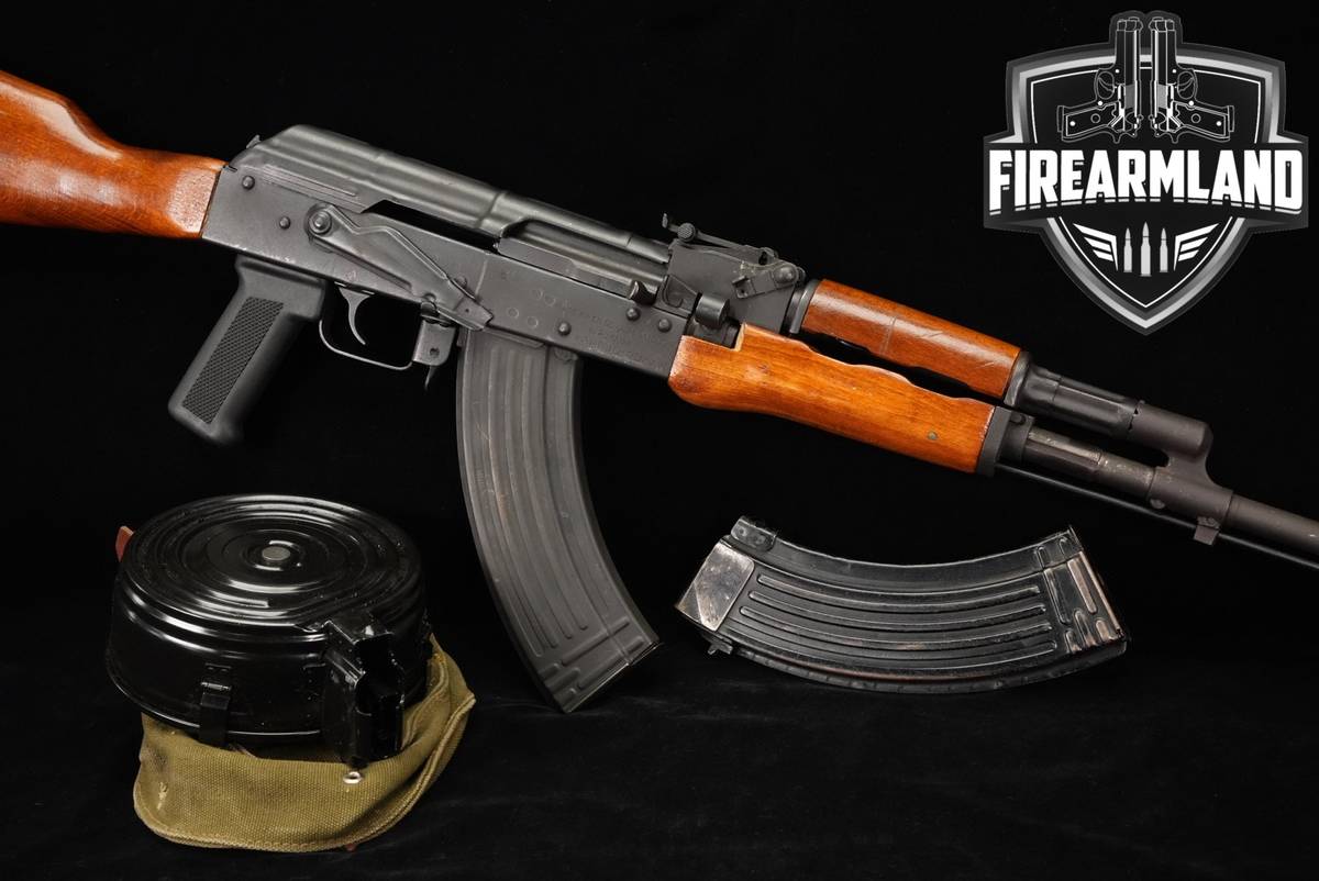 Romarm/Cugir AES-10 7.62x39 Black & Wood AKM AK47 AK-47 DRUM MAG +3 MAGS