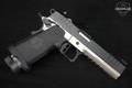 Great Lakes Firearms Synergy 1911 DS 9mm Luger Two-Tone Black & Silver in Very Good Condition Image 4