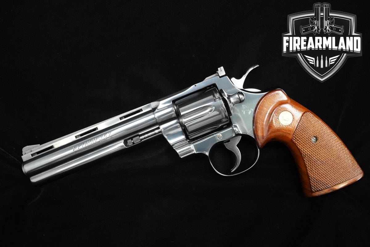 MINTY! 1976 Colt Python 357 Magnum Blued 6" Colt VENT RIB DA/SA
