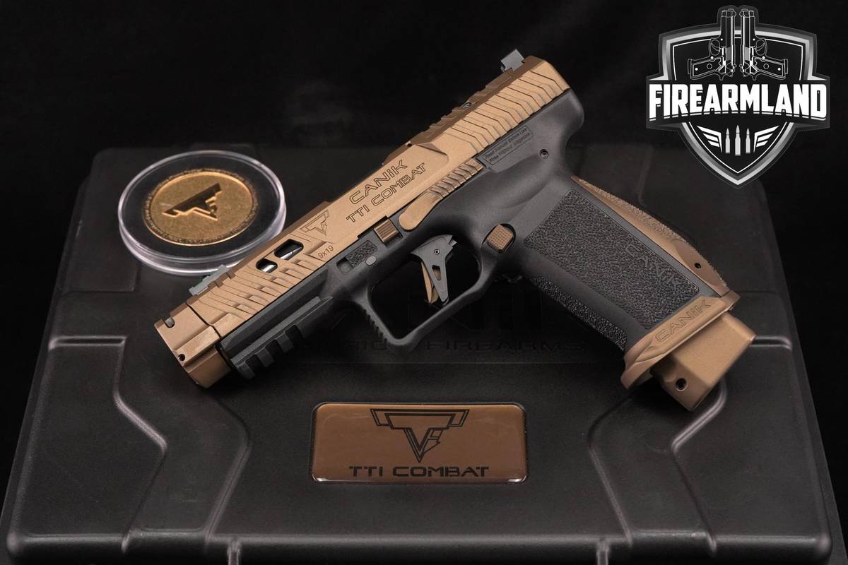 FULL SET W/ COIN! Canik TTI Combat 9mm 4.6" Bronze Cerakote Taran Tactical