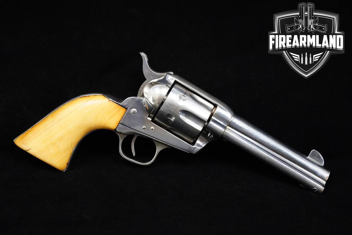 1917 Colt Single Action Army 38-40 Win 4.75" Nickel Colt SAA