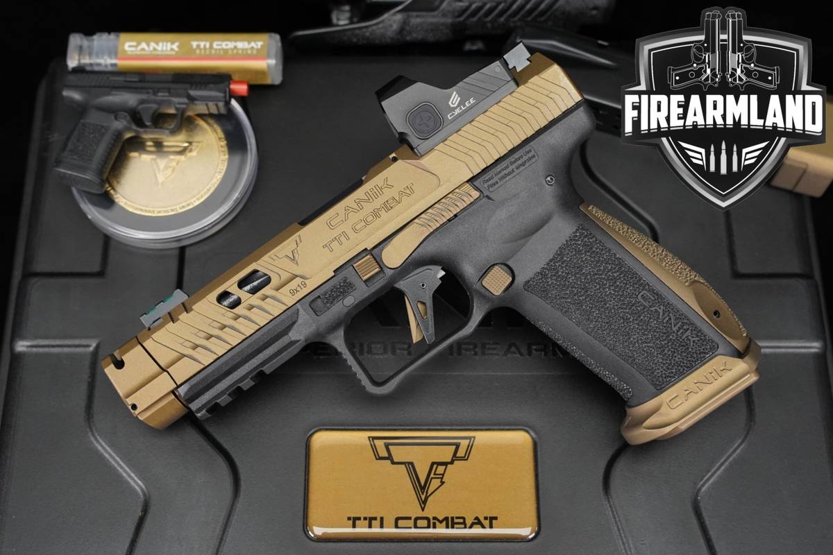 Canik TTI Combat 9mm FACTORY COMP, FLUTED PORTED +2 MAGS, ORIG CASE & OPTIC