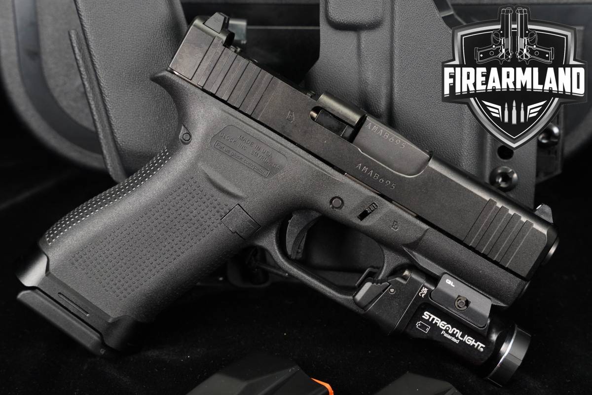 Glock 43X MOS G43X 9mm 3.41" +3 MAGS, ORIG CASE, HOLSTER, STREAMLIGHT