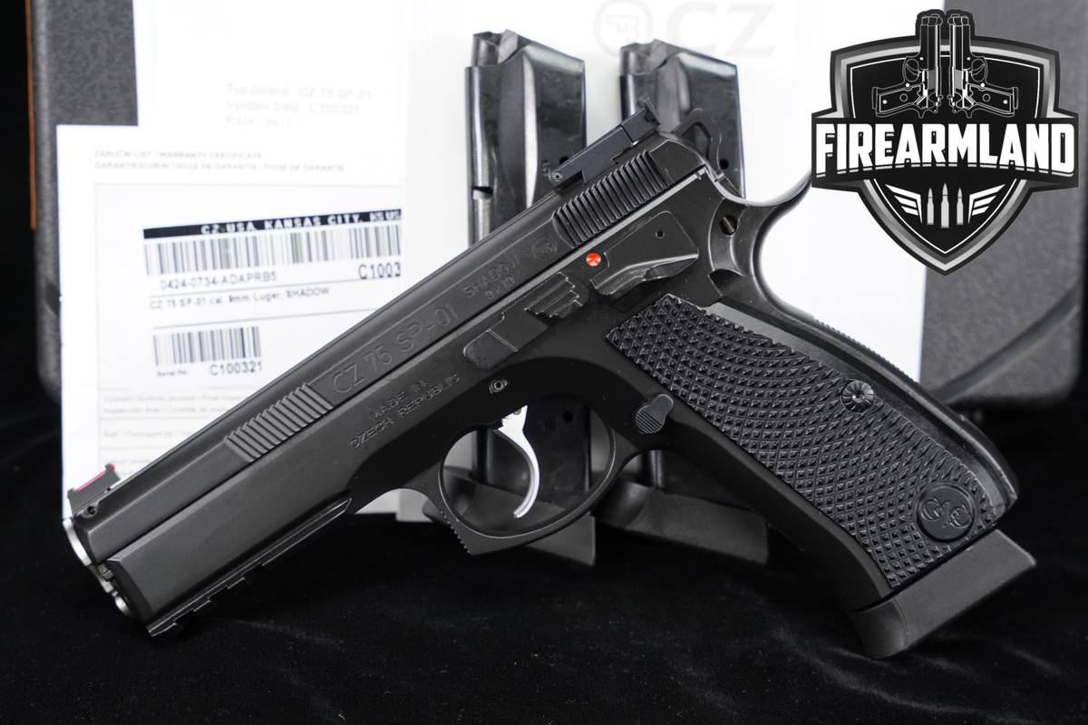 CZ Custom 75 SP-01 Accu-Shadow 9mm 4.6" DA/SA CZC +3 MAGS & ORIG BOX