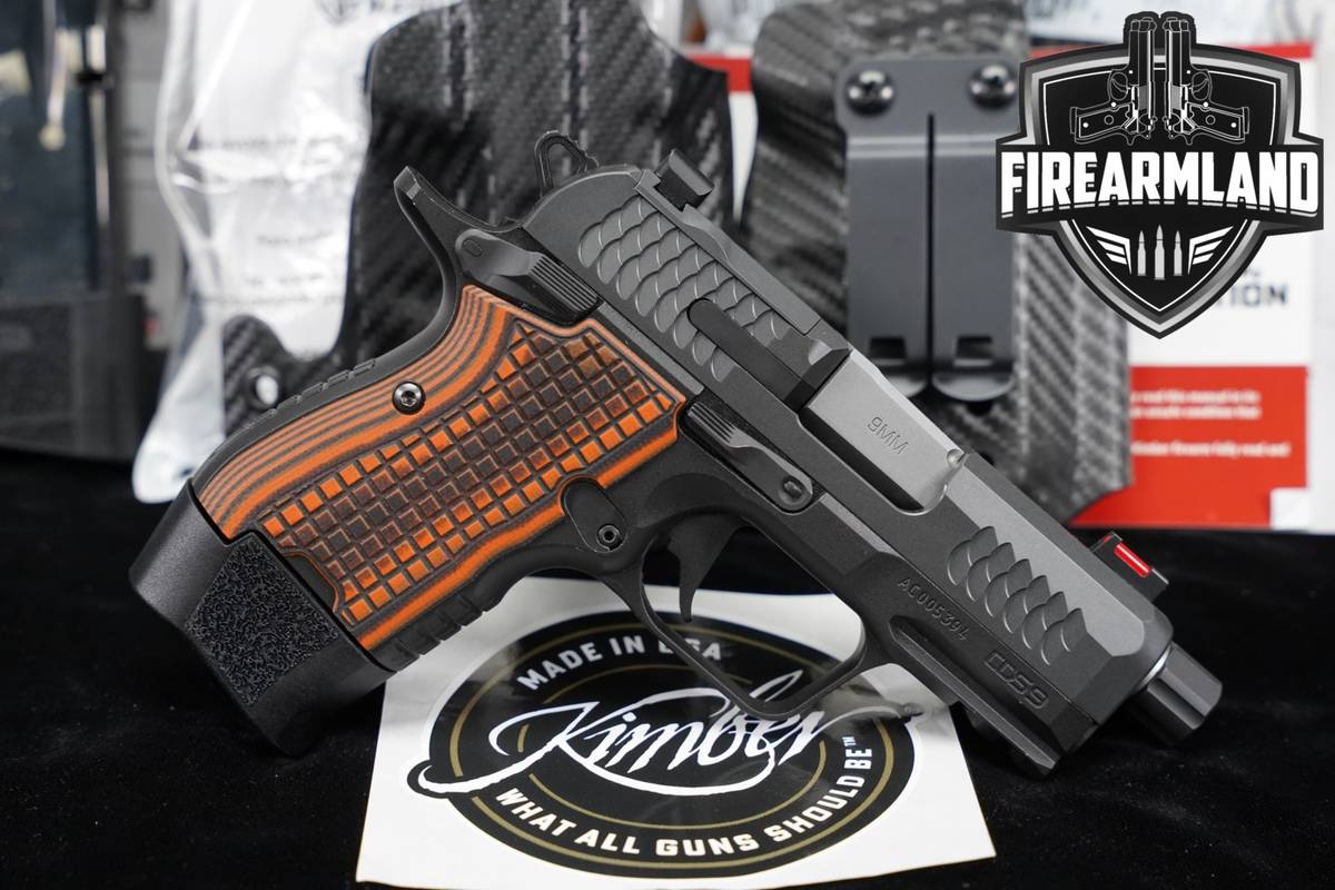 Kimber CDS9 TFS 9mm 3.64" Stainless 1911 CDS-9 +5 MAGS, ORIG BOX & HOLSTER