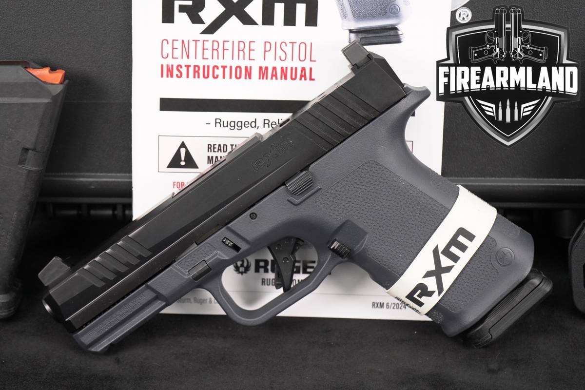 Ruger RXM 9mm Optics-Ready 4" Stealth Gray +2 MAGS, ORIG CASE & HOLSTER