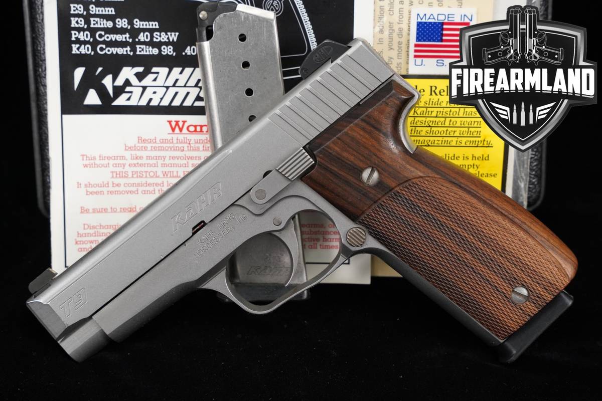 Kahr Arms T9 Premium Series 9-mm 4" Stainless +2 MAGS & ORIG CASE