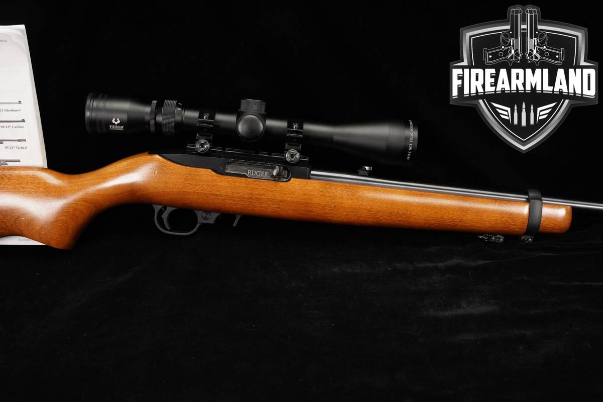 Ruger 10/22 Carbine 22LR 18.5" Blued & Wood 1022 +VIRIDIAN SCOPE