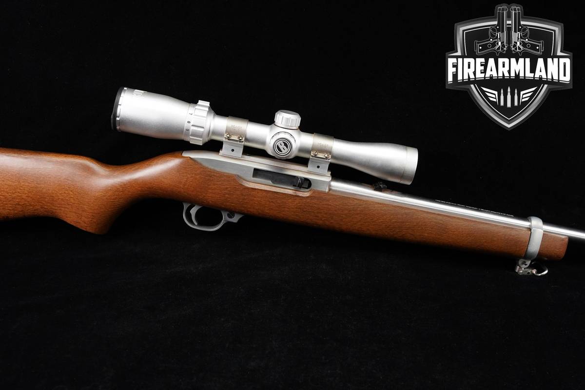 2003 Ruger 10/22 Carbine 22LR 18.5" Satin Silver & Hardwood 1022