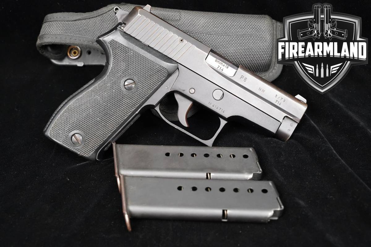 Sig Sauer P225 P6 West German Police Contract NRW P 225 6 + 2 MAGS, HOLSTER