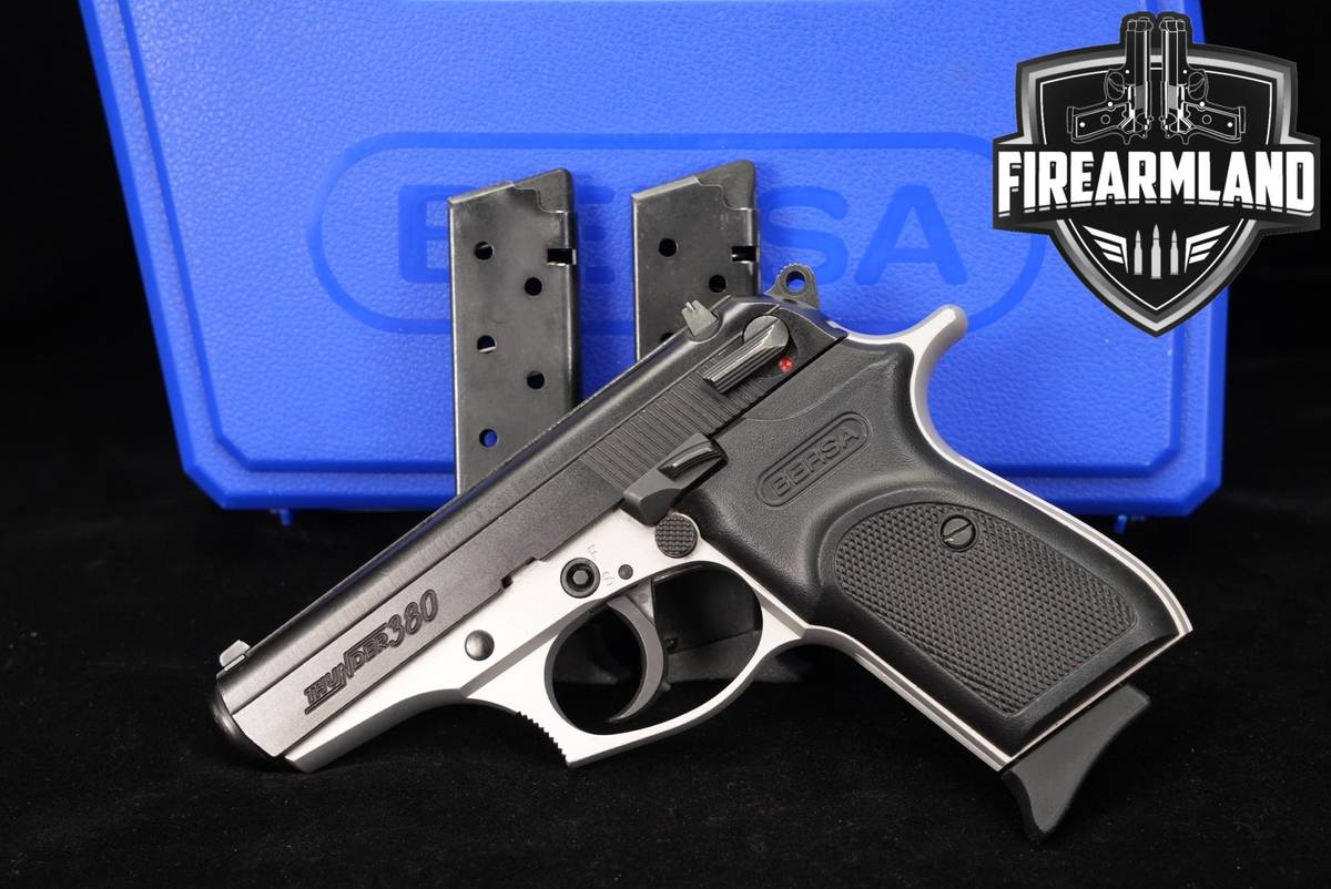 Bersa Thunder 380 380ACP 3.5" Two-Tone Black & Silver +3 MAGS & ORIG CASE