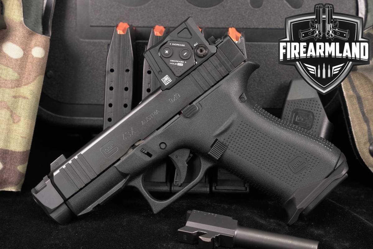 LIKE-NEW Glock 43X G43X 9mm +5 MAGS, ORIG CASE, AIMPOINT OPTICS, HOLSTER