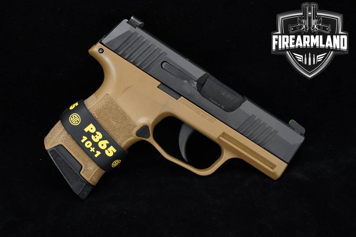 Sig Sauer P365 FDE 9mm 3.1" Nitron P365 P-365 +2 MAGS & ORIG CASE