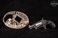 Freedom Arms Mini-Revolver Casull's Improvement; Belt-Buckle Holster .22 LR Stainless in Good Condition Image 2