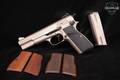 1980 FN Herstal (FNH) Hi-Power Standard, Adjustable-Sight 9mm Luger Nickel in Very Good Condition Image 2