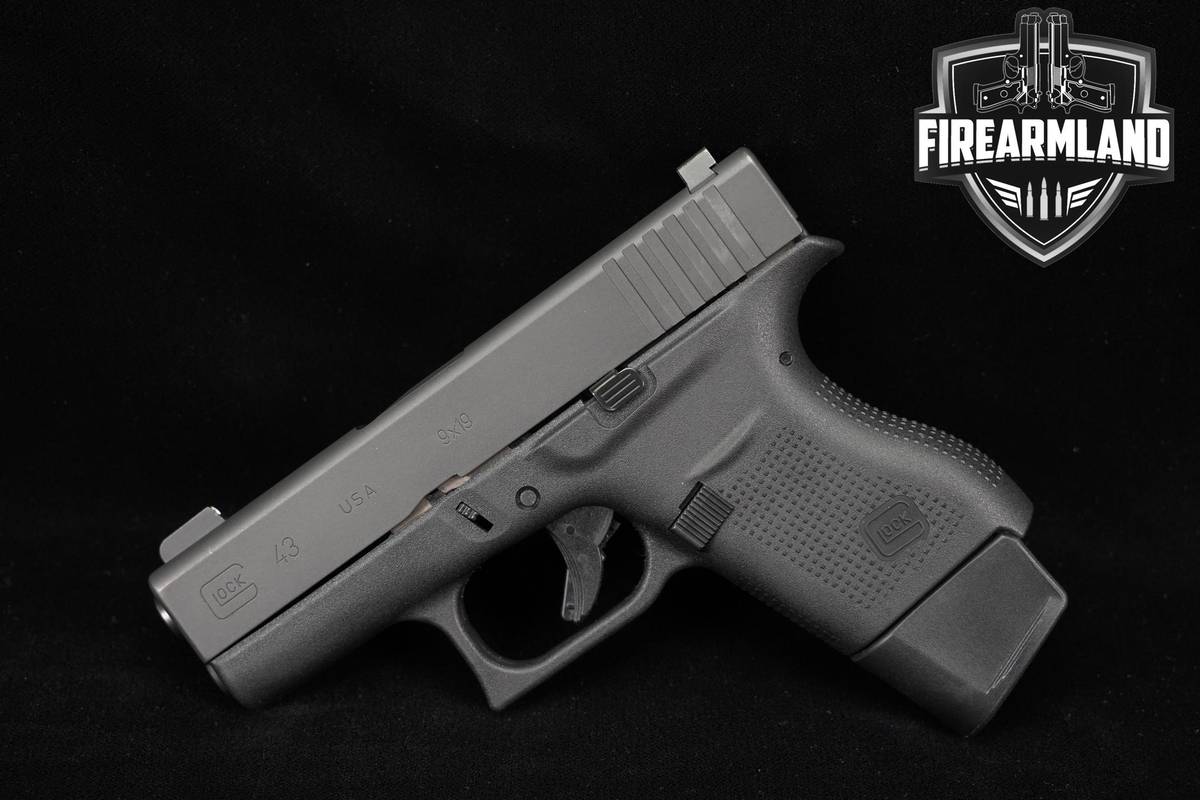 Glock 43 Slimline 9mm G43 +3 MAGS & ORIG CASE