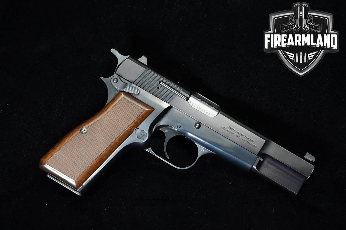1994 Browning Hi-Power 9mm 4.7" Polished Blued Browning-Hi-Power +ORIG CASE