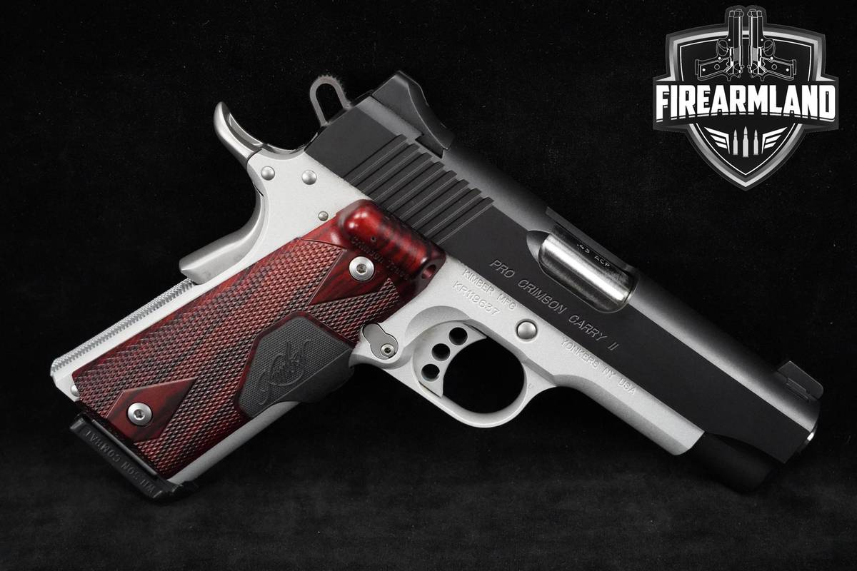 Kimber Pro Crimson Carry II LG 45 ACP 1911 Lasergrips +3 MAGS & ORIG CASE