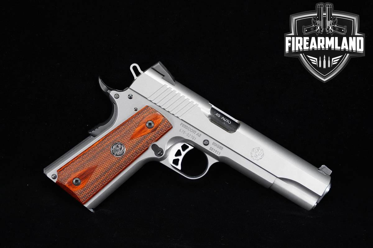 Ruger SR1911 Government 45 ACP SR-1911 Satin Stainless +5 MAGS & ORIG BOX
