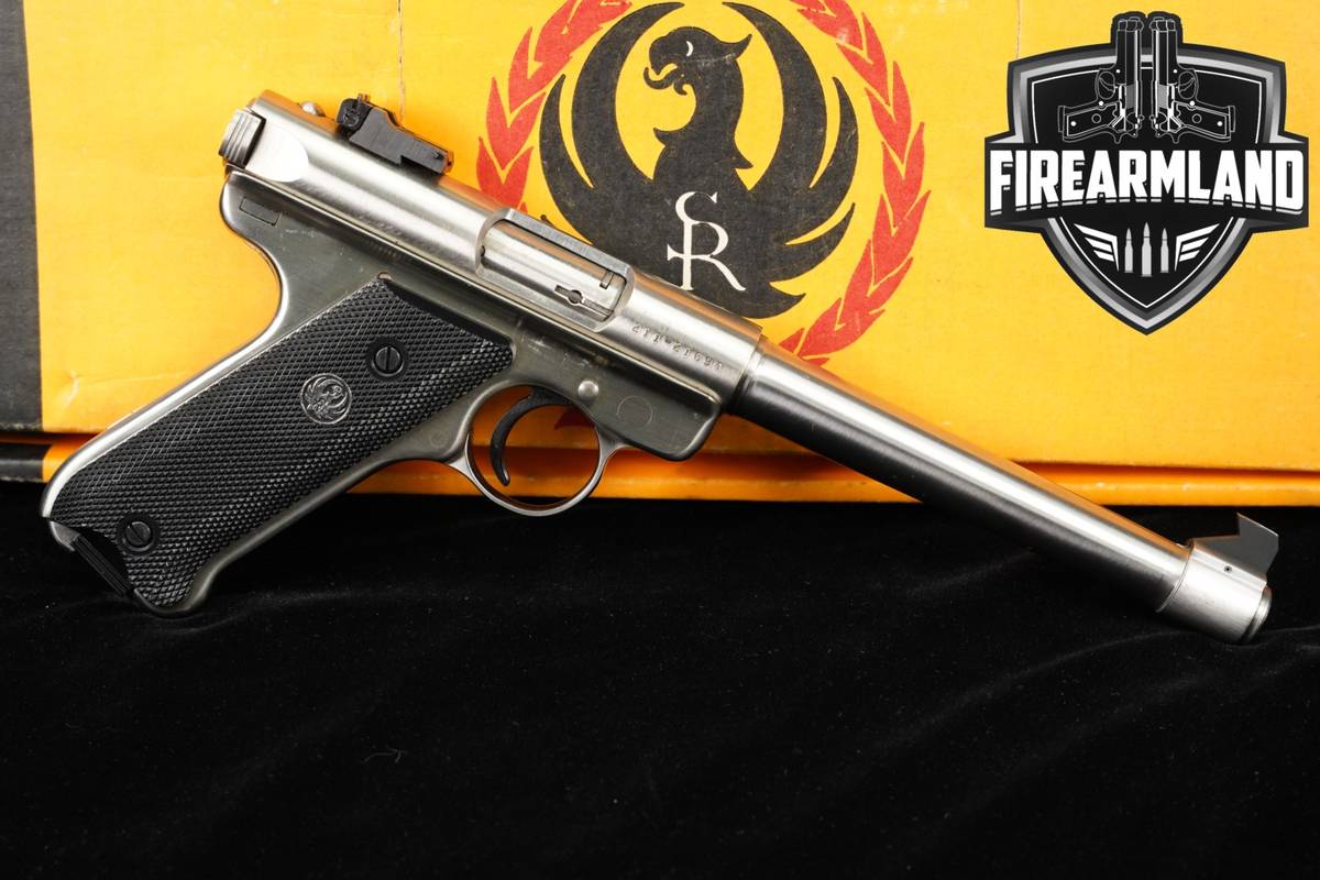 1985 Ruger Mark II Target 22LR 6.875 Stainless MK 2 +ORIG BOX