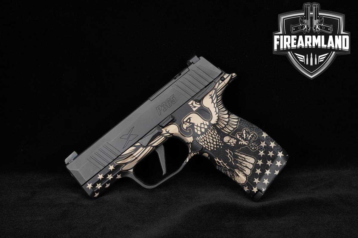 CUSTOM Sig Sauer P365 X-Series 9mm 3.1" P-365 +3 MAGS, ORIG CASE & HOLSTER