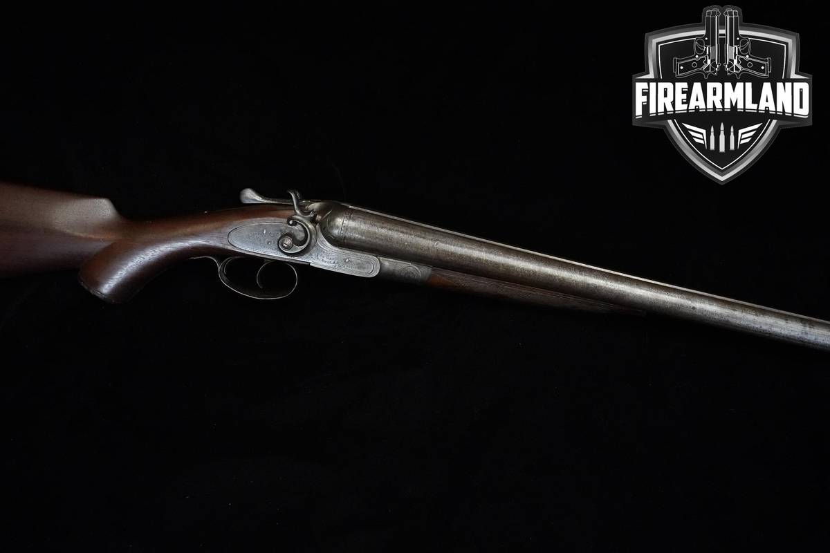 1894-1904 JB Warwood SXS Damascus Rabbit Ear 10-Gauge 30" JB-Warwood SXS 3"