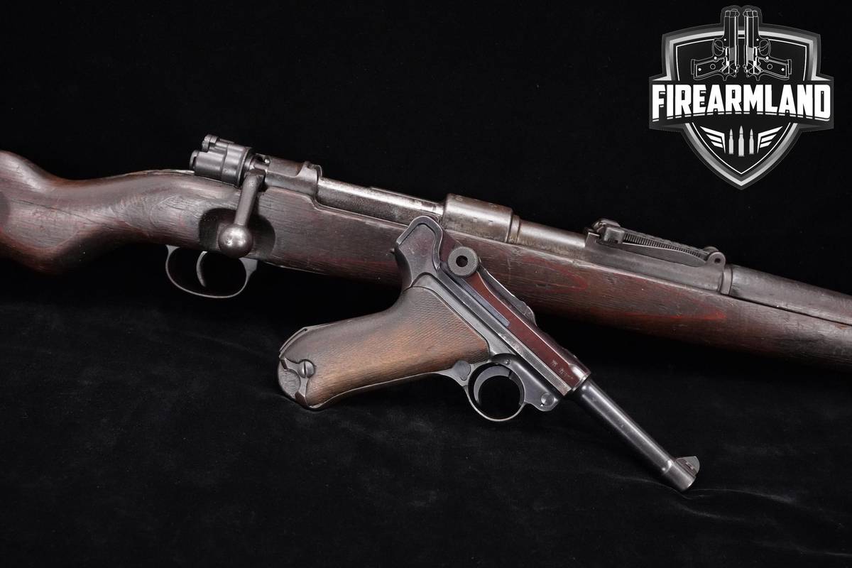 WW2 1940 Mauser Kar98k-P.08 War Trophy Set 8mm-Mauser 9mm-Luger WWII OG-DOC