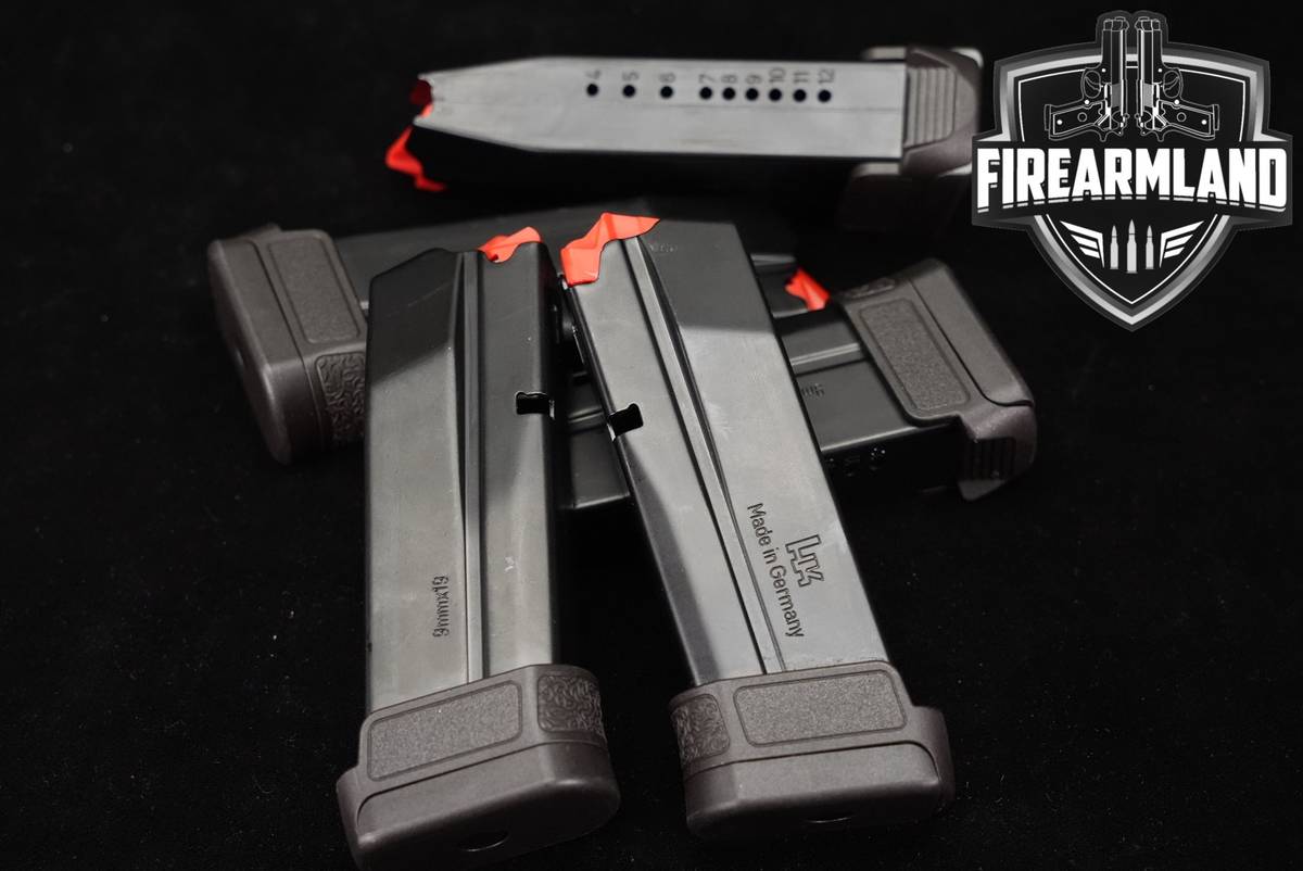 FIVE (5) Heckler & Koch H&K CC9 12 Round Magazines 9mm Luger CC-9 Mags