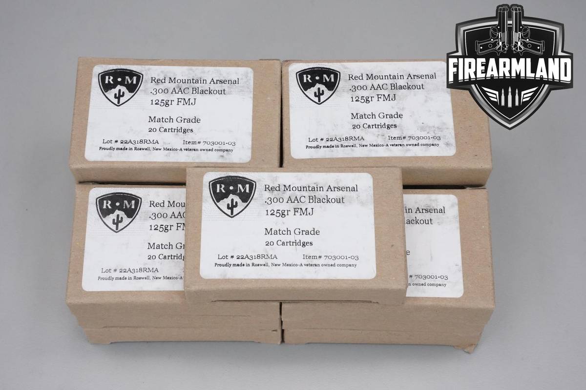 300 rounds of Red Mountain Arsenal .300 AAC Blackout 125 grain FMJ
