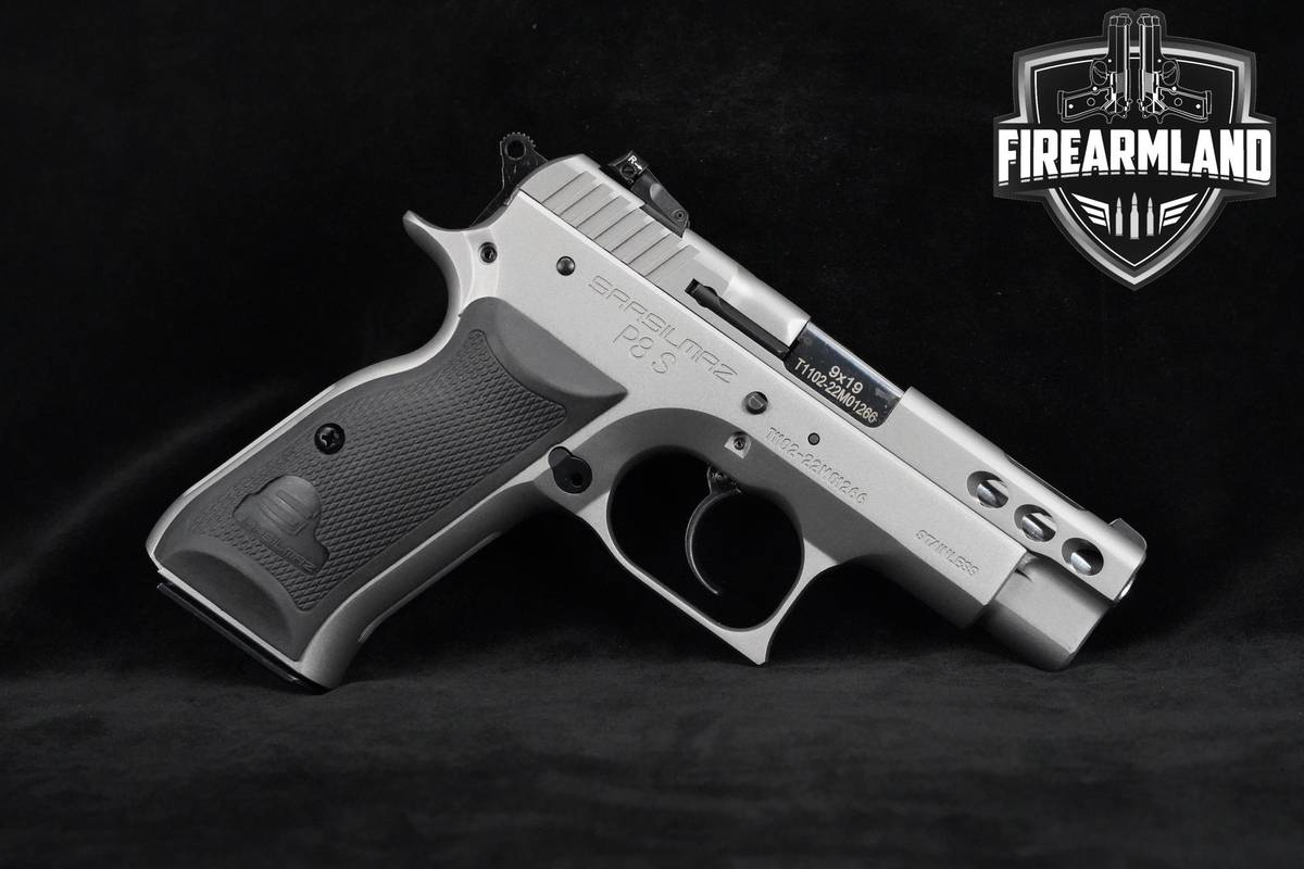 Sarsilmaz (SAR) P8-S 9mm 3.7" Silver Sarsilmaz P8-S +3 MAGS & ORIG CASE