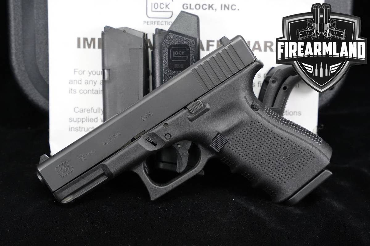 Glock 19 Gen4 G19 Gen 4 9mm 4.02" +3 MAGS & ORIG CASE